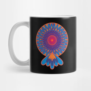 Psychedelic mandala, colorful and meditative. Mug